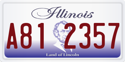 IL license plate A812357