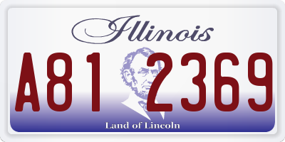 IL license plate A812369