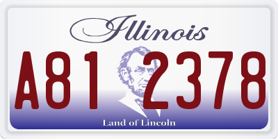 IL license plate A812378