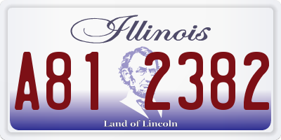 IL license plate A812382