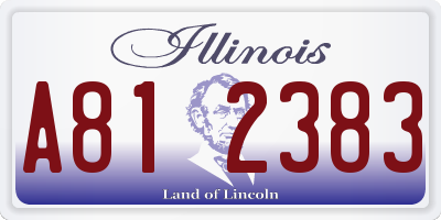 IL license plate A812383