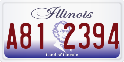 IL license plate A812394