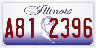IL license plate A812396