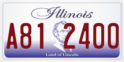 IL license plate A812400