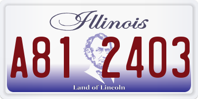 IL license plate A812403