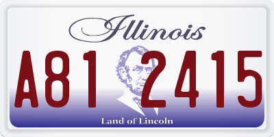 IL license plate A812415