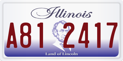 IL license plate A812417