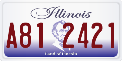 IL license plate A812421
