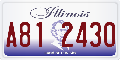 IL license plate A812430