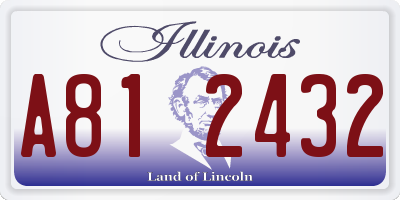 IL license plate A812432