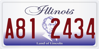 IL license plate A812434