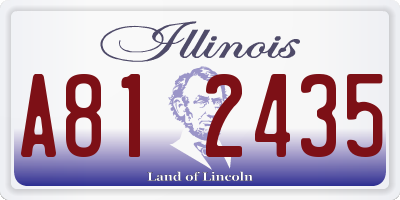 IL license plate A812435