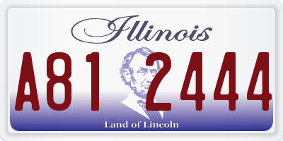 IL license plate A812444