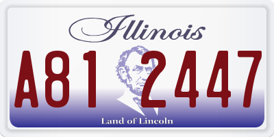 IL license plate A812447