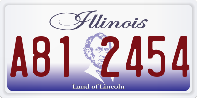 IL license plate A812454