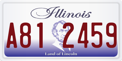 IL license plate A812459
