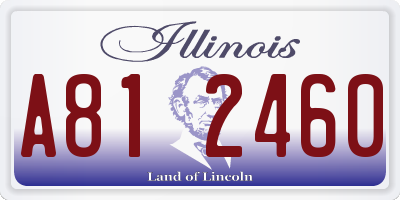 IL license plate A812460