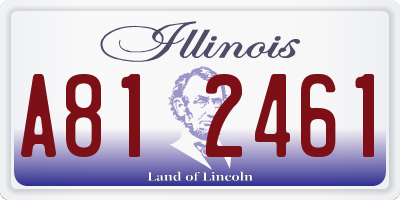 IL license plate A812461