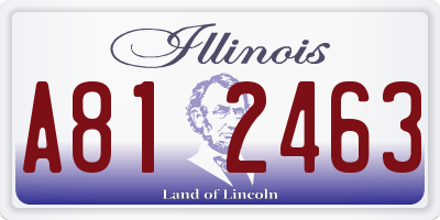 IL license plate A812463