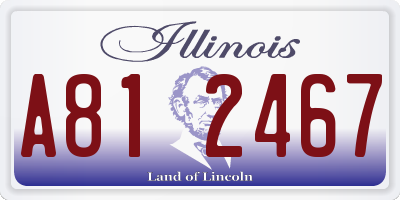 IL license plate A812467