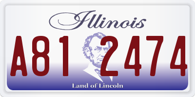IL license plate A812474