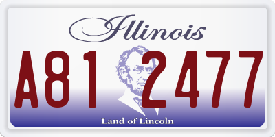IL license plate A812477