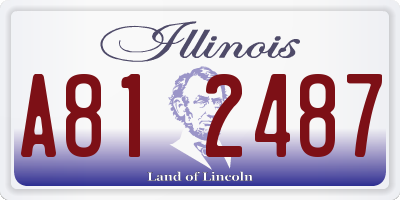 IL license plate A812487