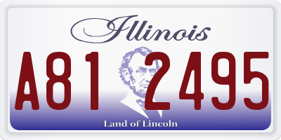 IL license plate A812495