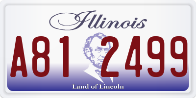 IL license plate A812499