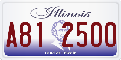 IL license plate A812500