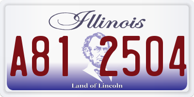 IL license plate A812504
