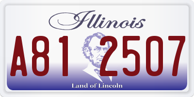 IL license plate A812507