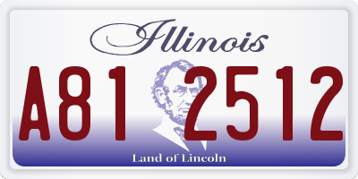 IL license plate A812512