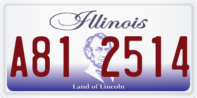 IL license plate A812514