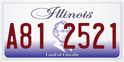 IL license plate A812521