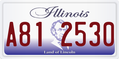 IL license plate A812530