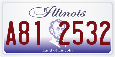 IL license plate A812532