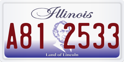 IL license plate A812533