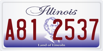 IL license plate A812537