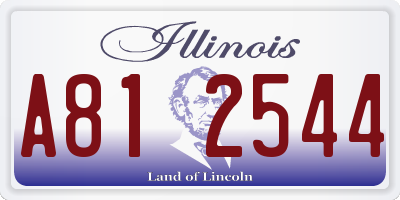 IL license plate A812544