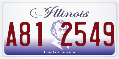 IL license plate A812549