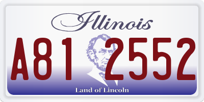 IL license plate A812552