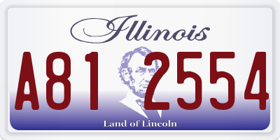 IL license plate A812554