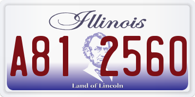 IL license plate A812560