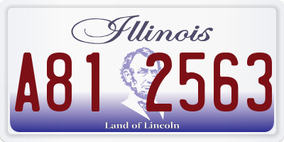 IL license plate A812563
