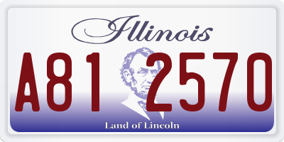 IL license plate A812570