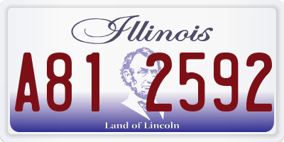 IL license plate A812592