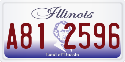 IL license plate A812596