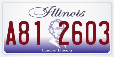 IL license plate A812603