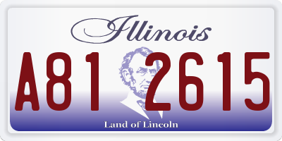 IL license plate A812615
